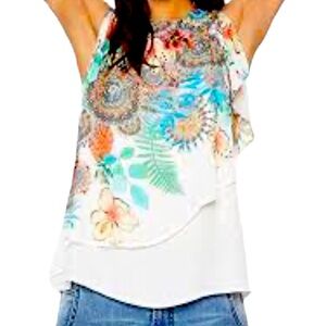 Desigual One Shoulder Floral Blouse
